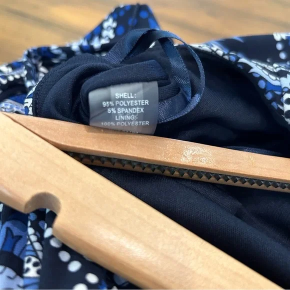 💐 Tommy Hilfiger Blue Paisley Sleeveless Jumpsuit - Picture 8 of 12